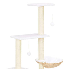 170737 vidaXL Cat Tree with Sisal Scratching Post Seagrass 4