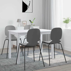 vidaXL Dining Table | White | Solid rubber wood frame, MDF top | Medium 1