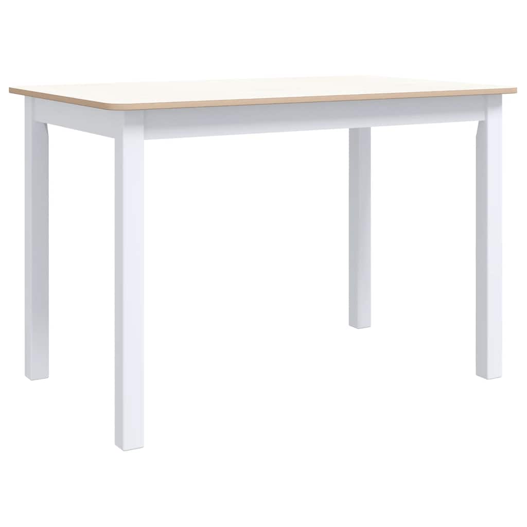 vidaXL Dining Table | White and Brown 2