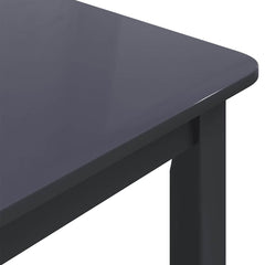 vidaXL Dining Table | Black | Solid rubber wood frame | 114x71x75 cm | Durable 6