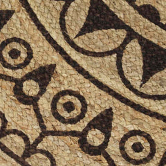 vidaXL Area Rug | Natural and dark brown | Jute | 150 cm | Durable | Area Rug 4