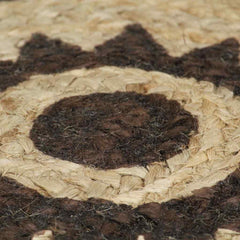 vidaXL Area Rug | Natural and dark brown | Jute | 150 cm | Durable | Area Rug 5