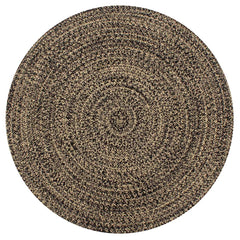 vidaXL Area Rug | Black and Natural | Jute and Cotton | 120 cm | Durable 1
