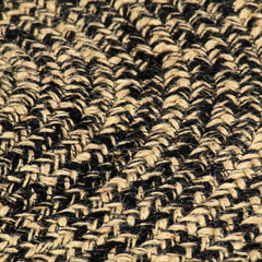 vidaXL Area Rug | Black and Natural | Jute and Cotton | 120 cm | Durable 4
