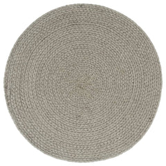 vidaXL Placemat | Set of 6 | Plain Grey | 100% Cotton | 38 cm diameter 2