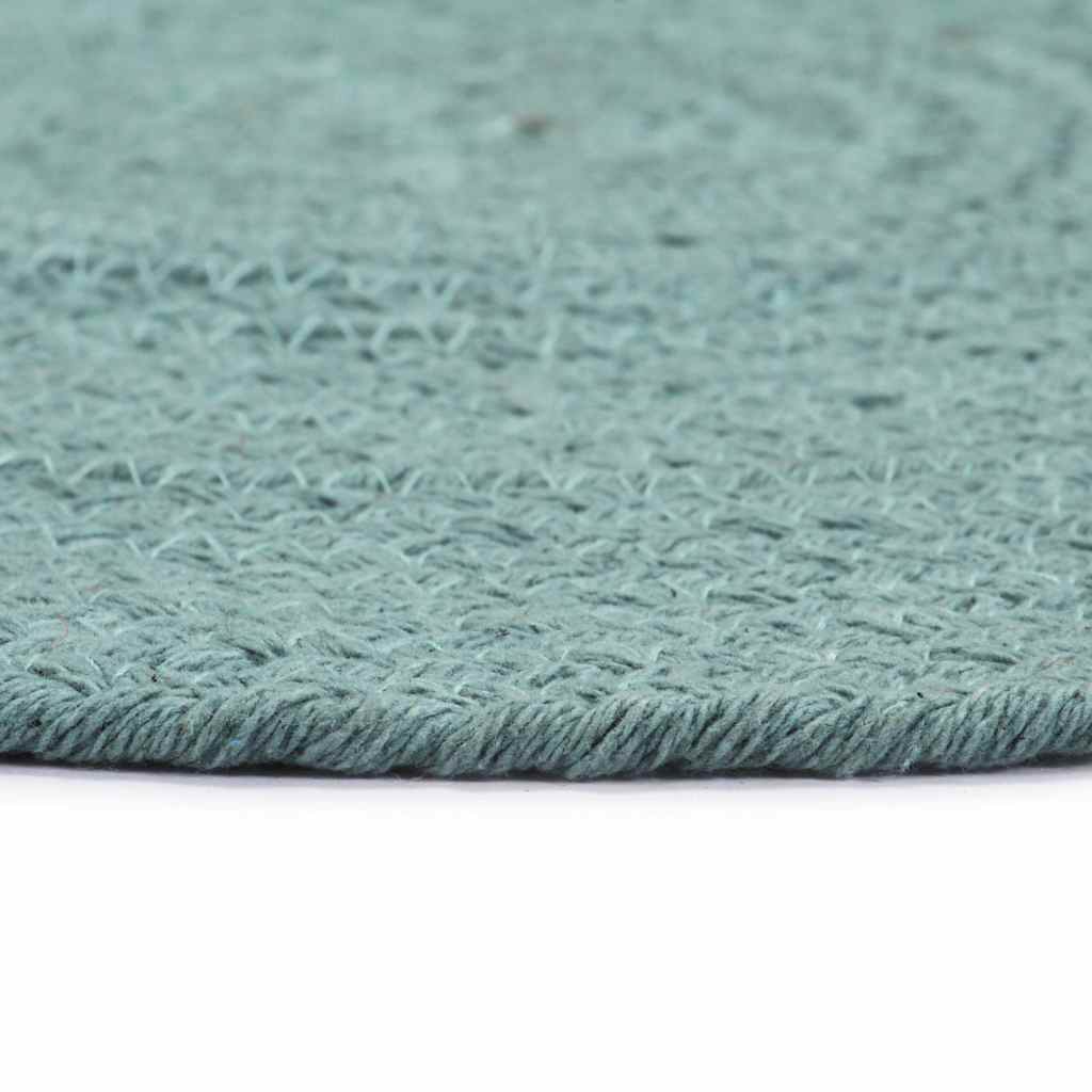 vidaXL Placemat | Set of 6 | Plain Green | 100% Cotton | 38 cm Diameter 3