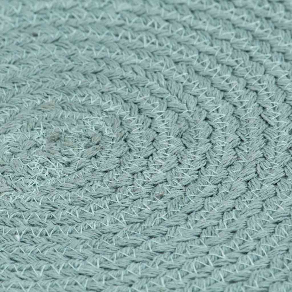 vidaXL Placemat | Set of 6 | Plain Green | 100% Cotton | 38 cm Diameter 4