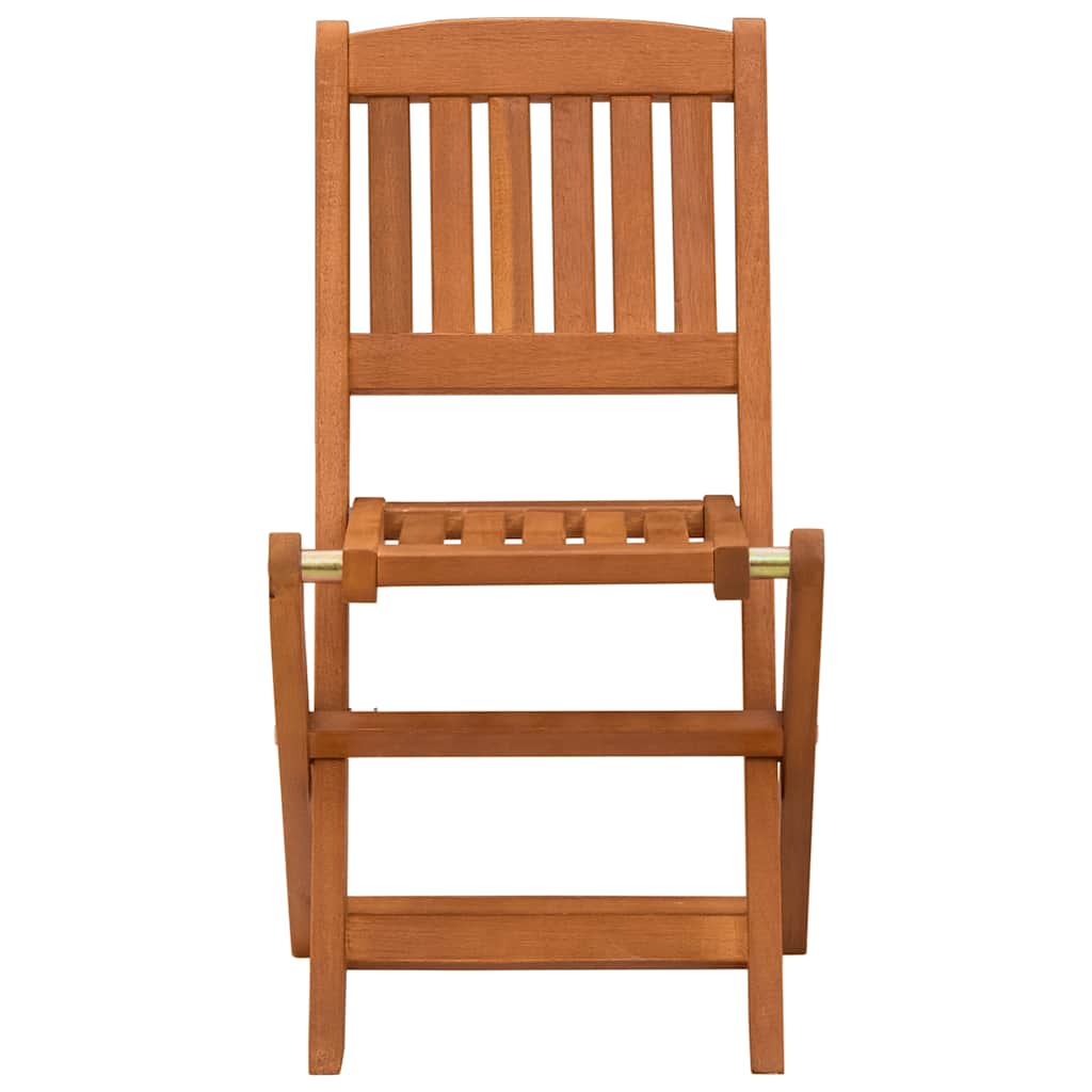 vidaXL Children's Folding Chairs 2 pcs Solid Eucalyptus Wood 3