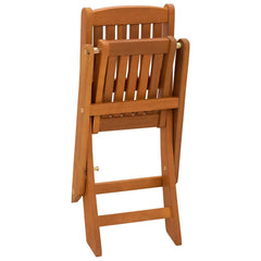 vidaXL Children's Folding Chairs 2 pcs Solid Eucalyptus Wood 5