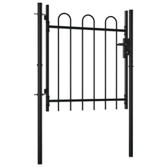 vidaXL Single Door Fence Gate "BOXTEL" with Hoop Top 100 x 75 cm 2