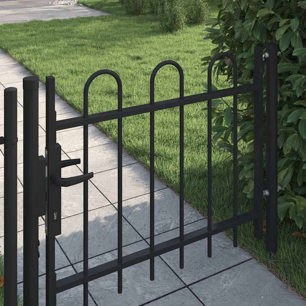 vidaXL Single Door Fence Gate "BOXTEL" with Hoop Top 100 x 75 cm 3