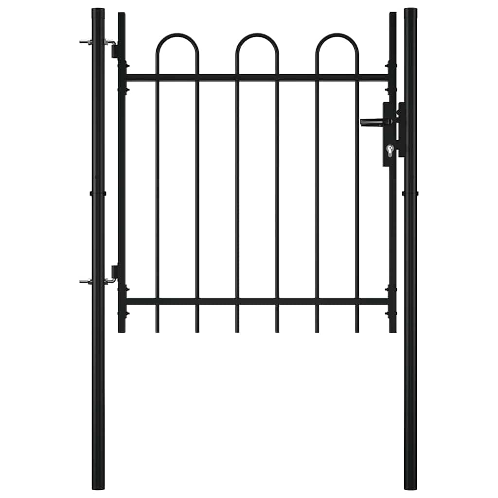 vidaXL Single Door Fence Gate "BOXTEL" with Hoop Top 100 x 75 cm 4