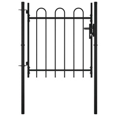 vidaXL Single Door Fence Gate "BOXTEL" with Hoop Top 100 x 75 cm 4