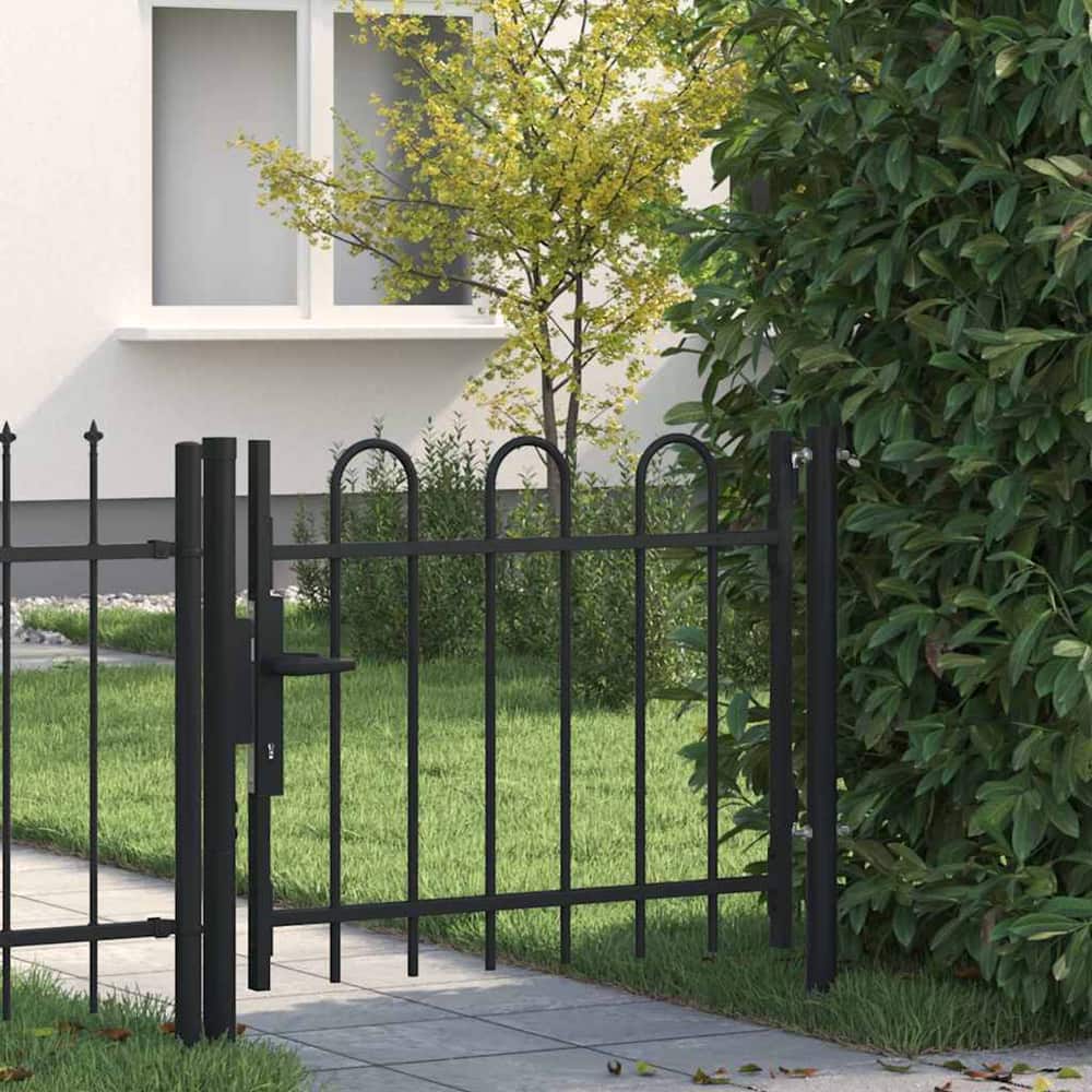 vidaXL Single Door Fence Gate "BOXTEL" with Hoop Top 100 x 75 cm 1