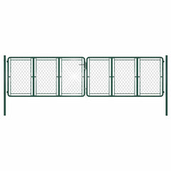 Garden Gate Steel Green 400 cm 125 cm