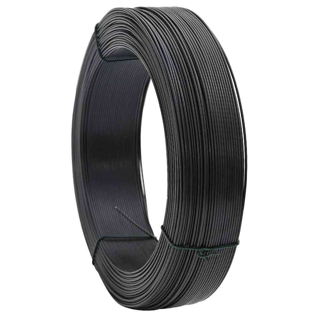 144477 vidaXL Fence Binding Wire 250 m 1,4/2 mm Steel Anthracite 2