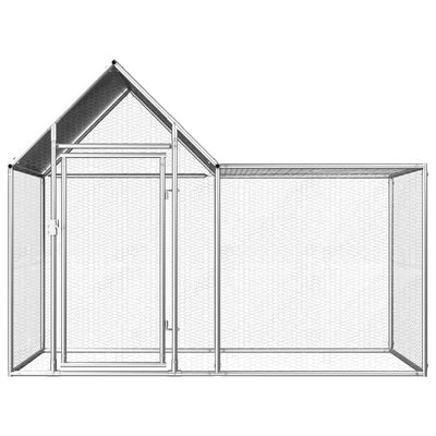 Chicken Coop 2x1x1.5 m Galvanised Steel