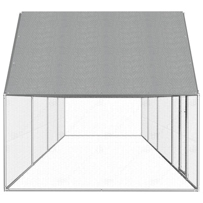 Chicken Coop 8x2x2 m Galvanised Steel