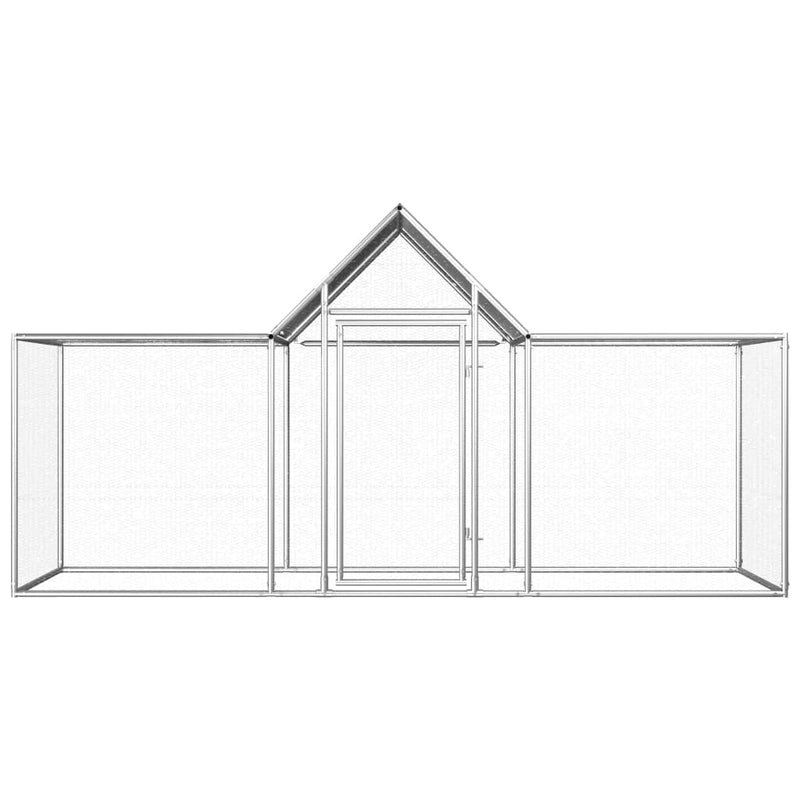 Chicken Coop 3x1x1.5 m Galvanised Steel