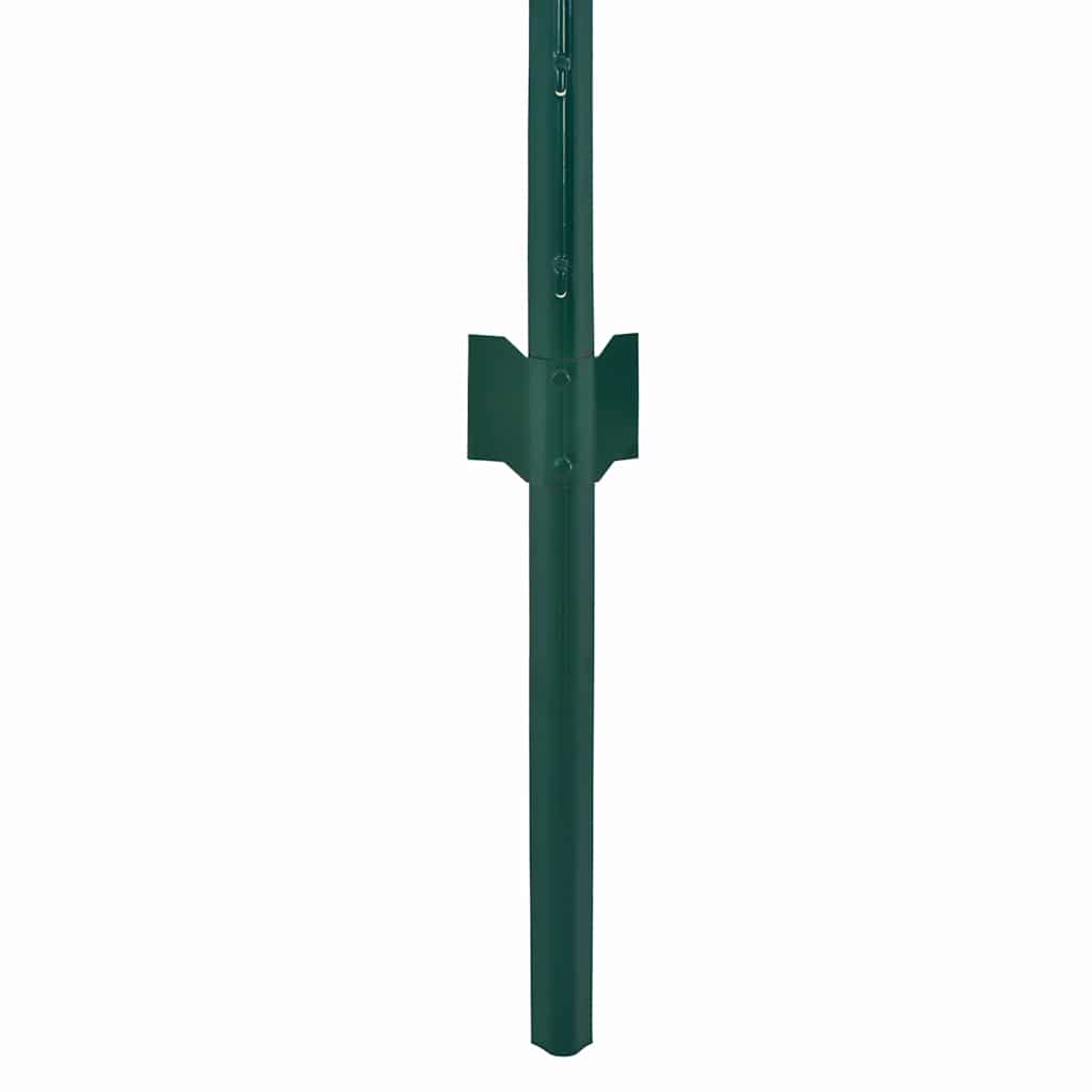Wire Mesh Fence with Posts Steel 25x1 m Green 0.5 m 13 mm
