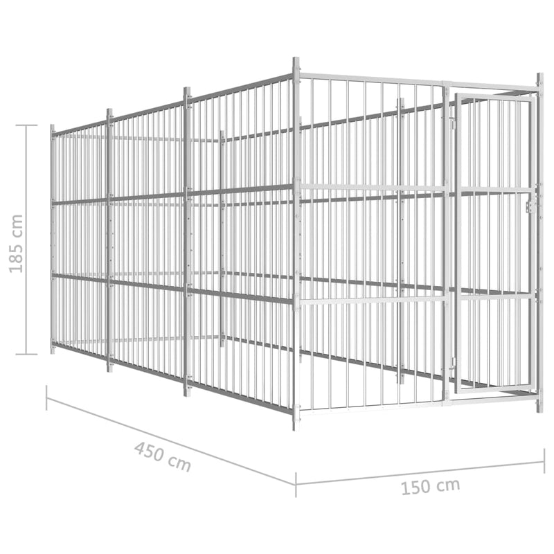 Outdoor Dog Kennel 450x150x185 cm