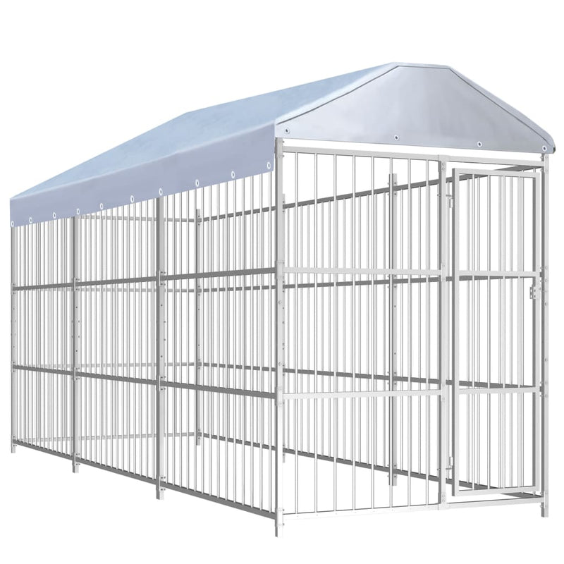 Outdoor Dog Kennel with Roof 450x150x200 cm