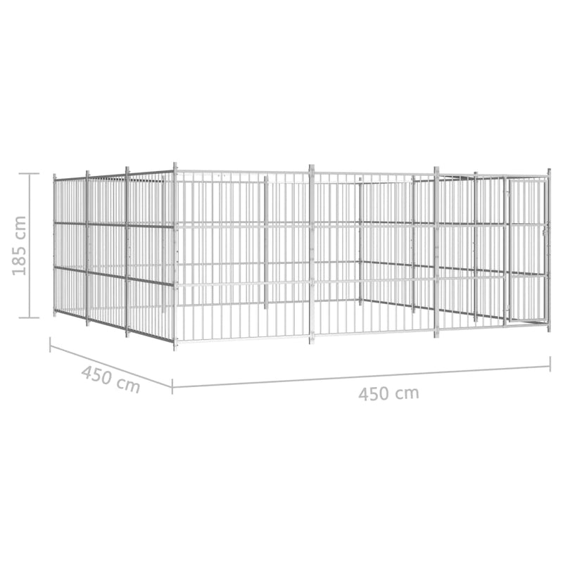 Outdoor Dog Kennel 450x450x185 cm