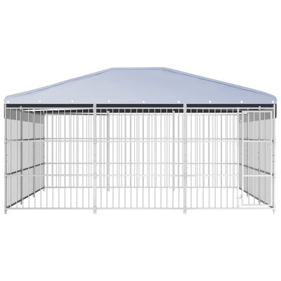 Outdoor Dog Kennel with Roof 450x450x200 cm