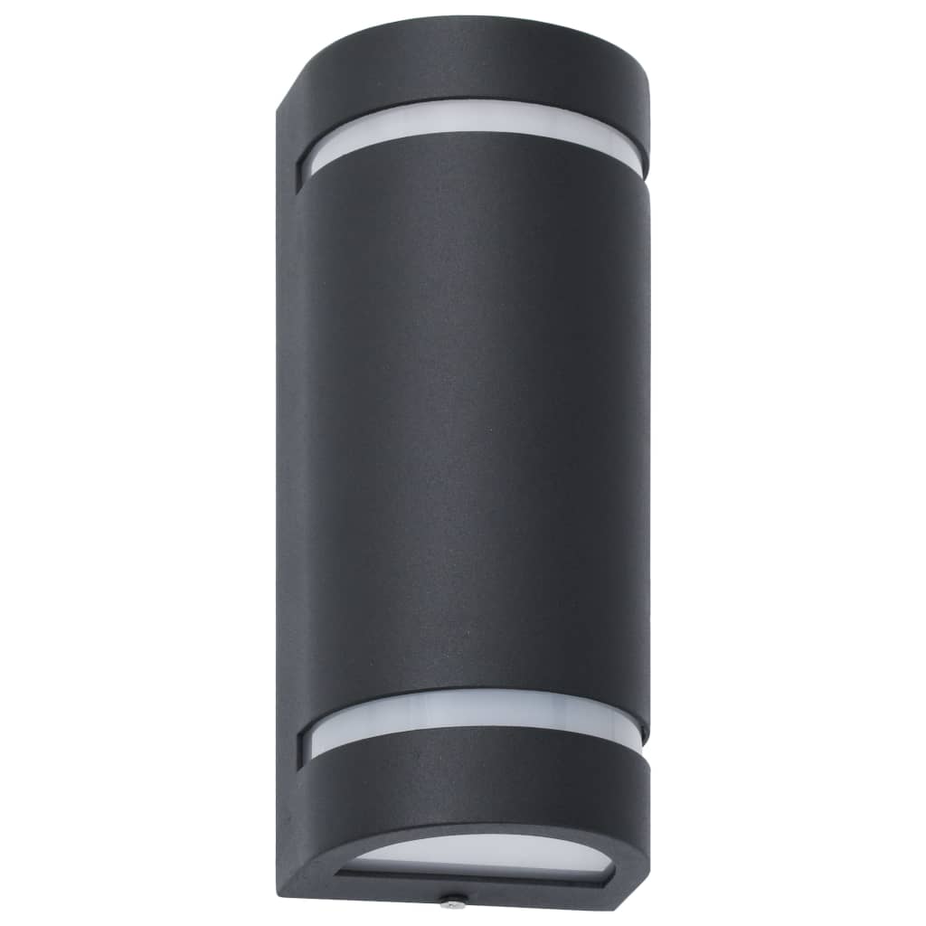 vidaXL Wall Light | Set of 2 | Black | Die-cast aluminium | Medium | Durable 3