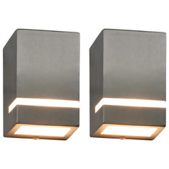 vidaXL Wall Light | Set of 2 | Silver | Stainless steel | Medium | Wall Light 1