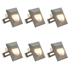 vidaXL Outdoor LED Wall Lights 6 pcs 2 W Silver Square 1