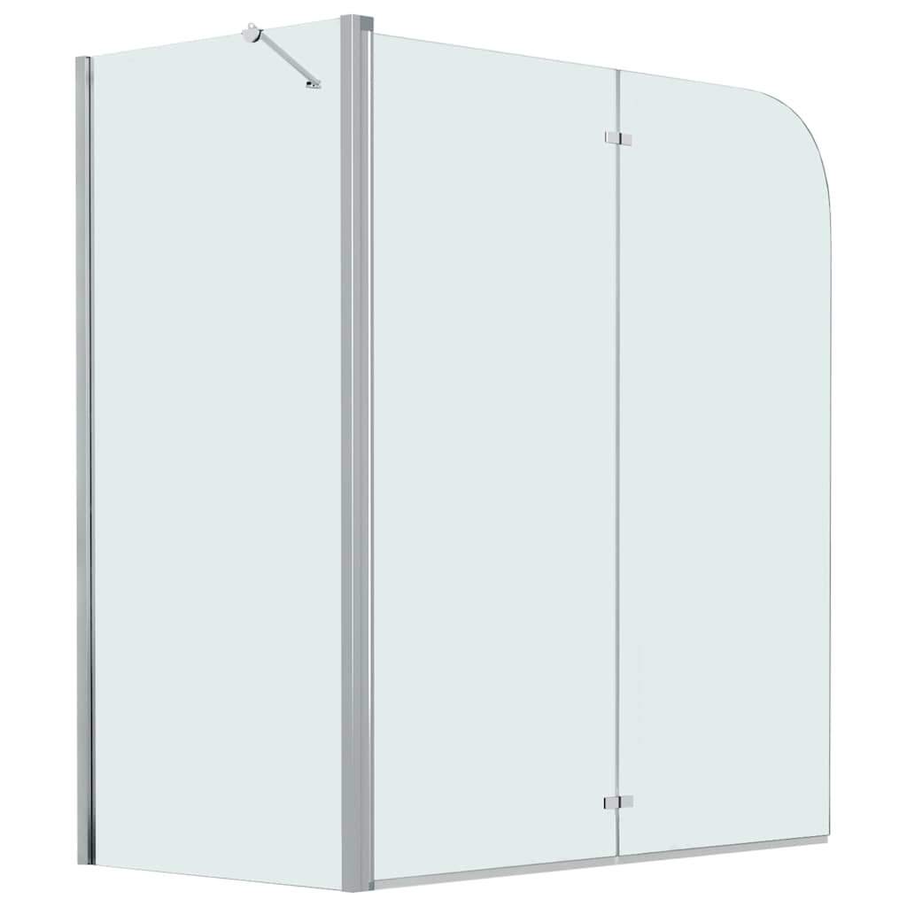 Bath Shower Screen 120 x 68 x 130 cm Black Transparent