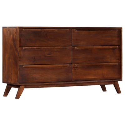 Drawer Cabinet Brown 140x40x80 cm Solid Mango Wood