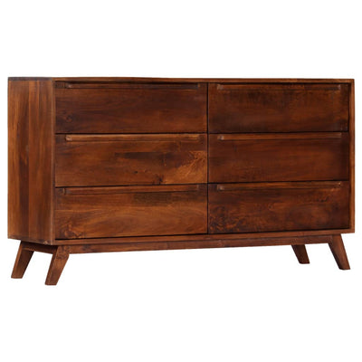 Drawer Cabinet Brown 140x40x80 cm Solid Mango Wood