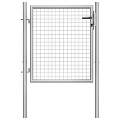 Garden Gate Galvanised Steel Silver 105 cm 75 cm