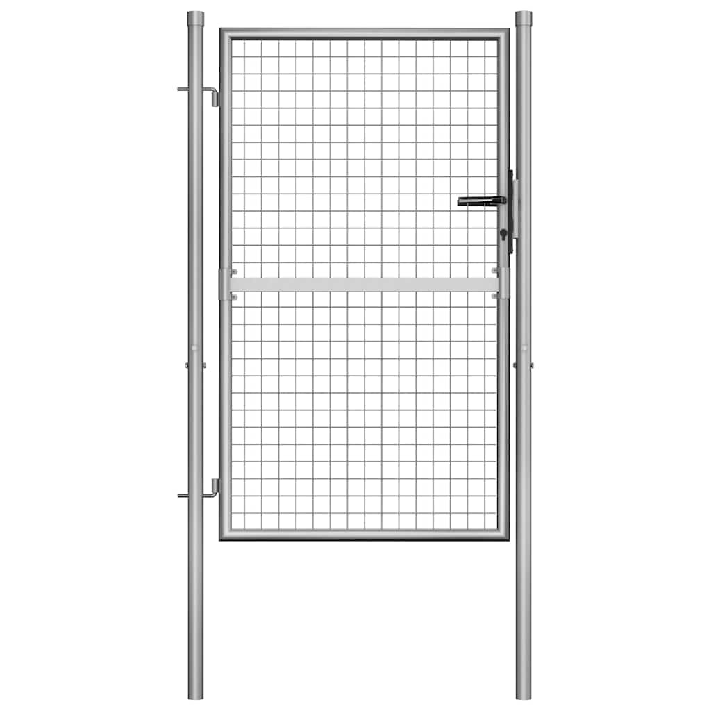 Garden Gate Galvanised Steel Silver 105 cm 125 cm