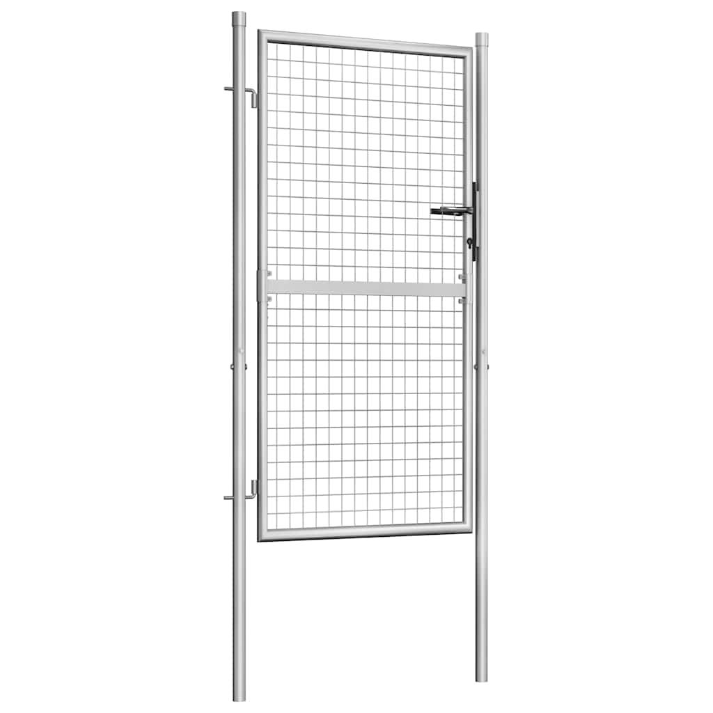 Garden Gate Galvanised Steel Silver 105 cm 150 cm