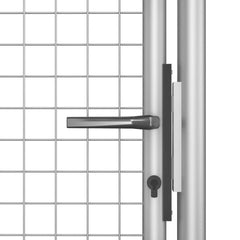 Garden Gate Galvanised Steel Silver 105 cm 150 cm