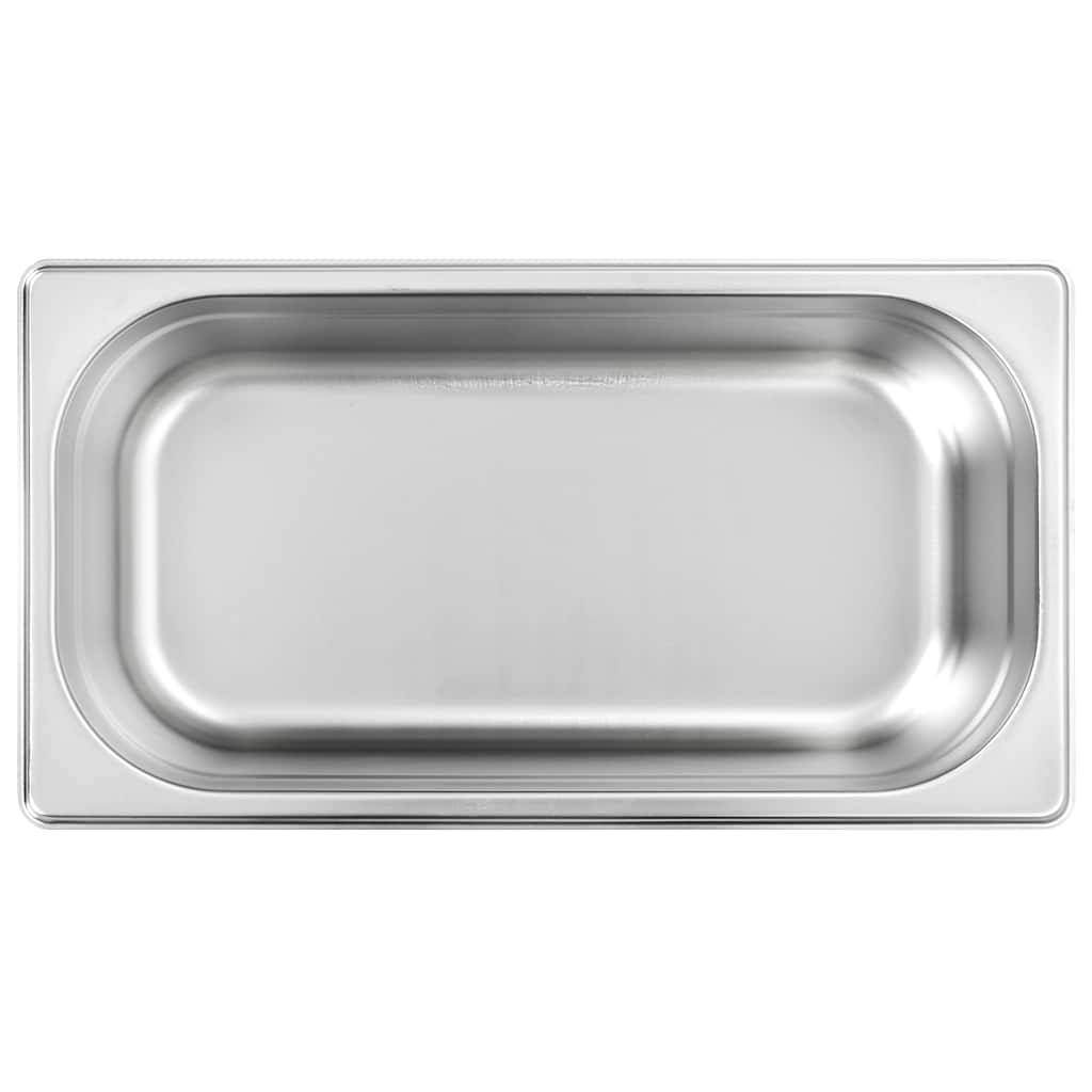 vidaXL Gastronorm Containers 8 pcs GN 1/3 100 mm Stainless Steel 6