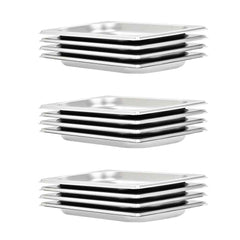 vidaXL Gastronorm Containers 12 pcs GN 1/4 20 mm Stainless Steel 1