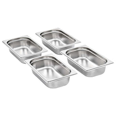 vidaXL Gastronorm Containers 8 pcs GN 1/4 65 mm Stainless Steel 2