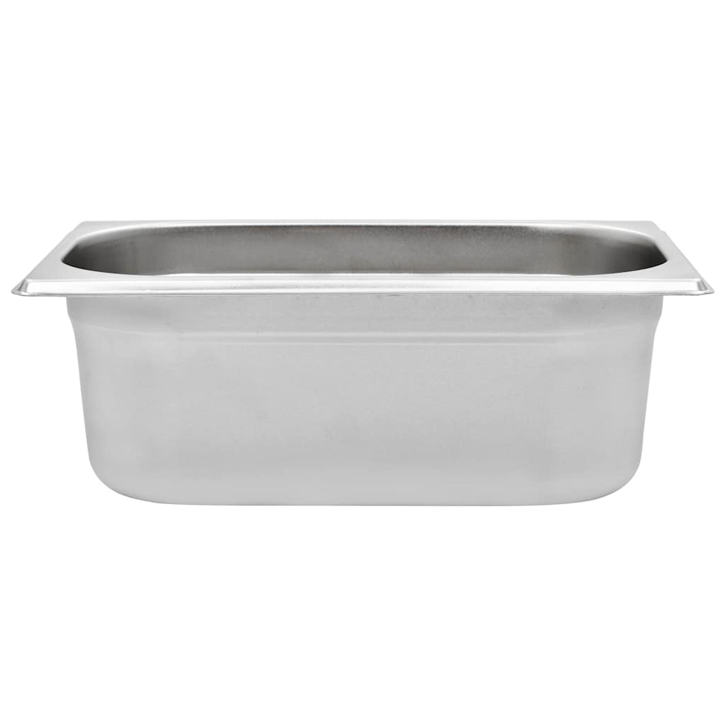 vidaXL Gastronorm Containers 8 pcs GN 1/4 100 mm Stainless Steel 6