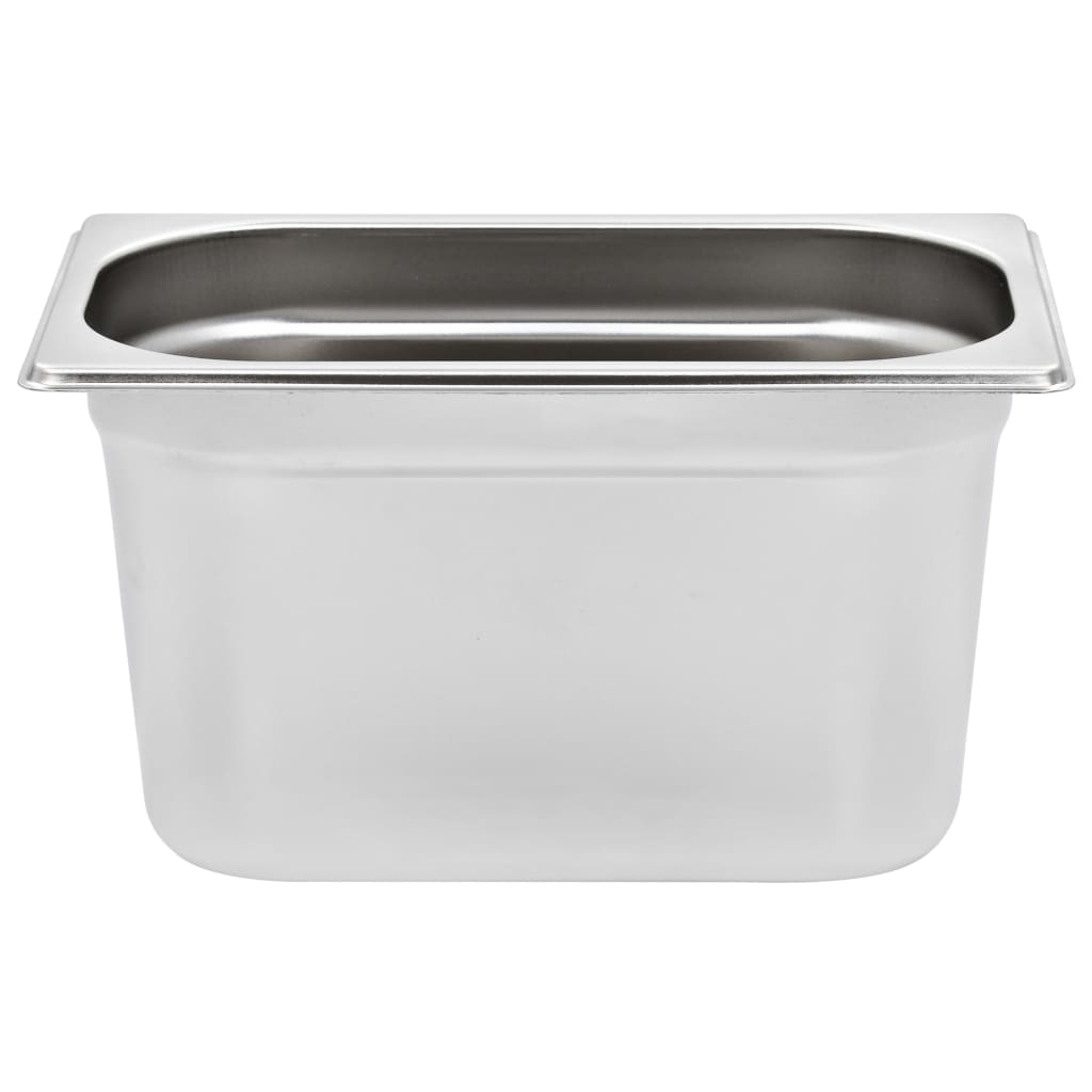 vidaXL Gastronorm Containers 4 pcs GN 1/4 150 mm Stainless Steel 5
