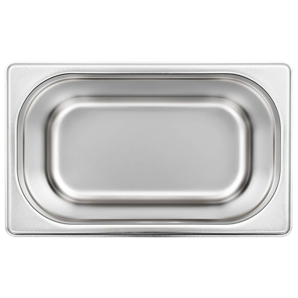 vidaXL Gastronorm Containers 4 pcs GN 1/4 150 mm Stainless Steel 6