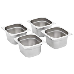 vidaXL Gastronorm Containers 12 pcs GN 1/6 100 mm Stainless Steel 2