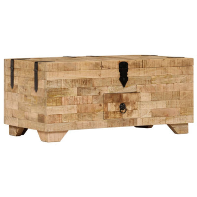 Coffee Table Solid Mango Wood 80x40x35 cm