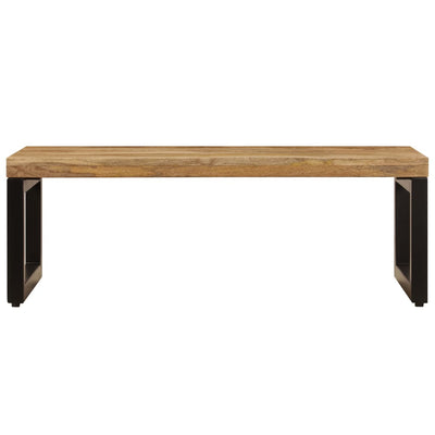 Coffee Table 100x50x35 cm Solid Mango Wood and Steel