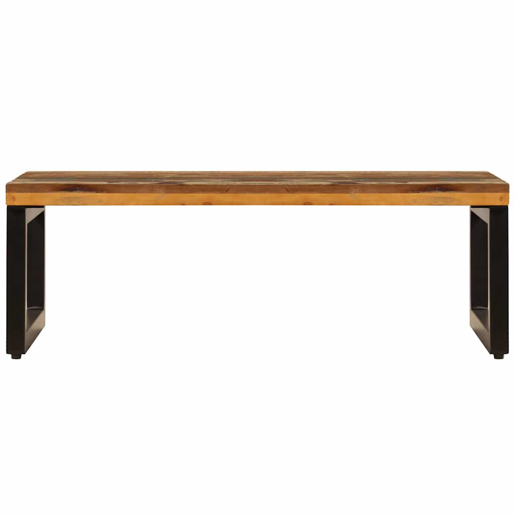 Coffee Table 100x50x35 cm Solid Mango Wood and Steel Solid reclaimed wood