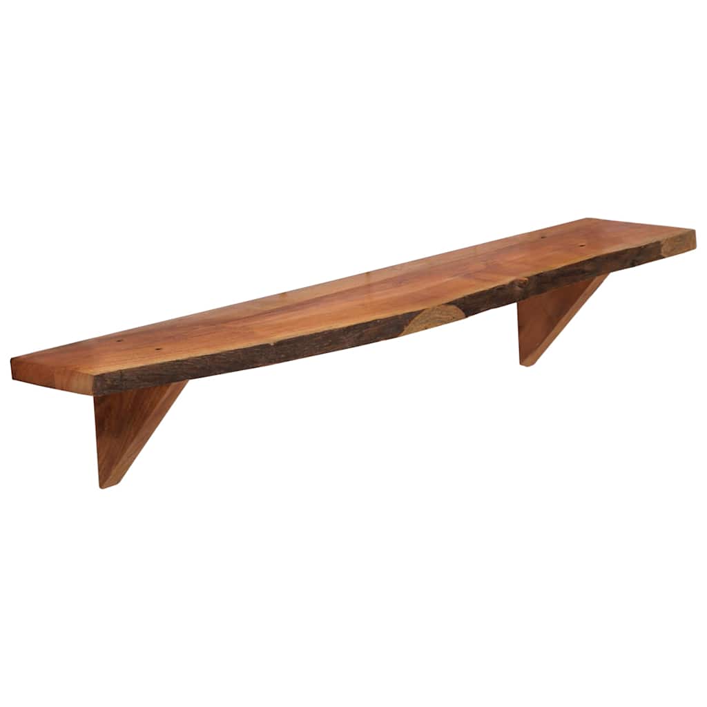 vidaXL Wall Shelf | Set of 2 | Varied wood grain | Solid Acacia Wood | Medium 2
