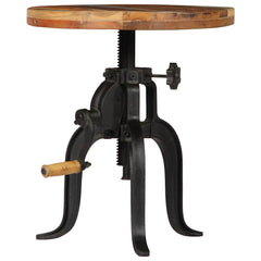 Side Table 45x (45-62) and Cast Iron Solid reclaimed wood